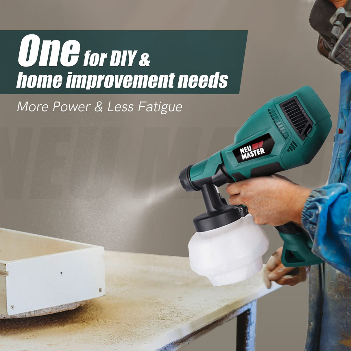 NEU MASTER Paint Sprayer, Electric Spray Paint Gun 1200ML Container/4 Nozzles/3 Patterns, Easy to Clean HVLP Paint Sprayers for House Painting, Home NEU MASTER