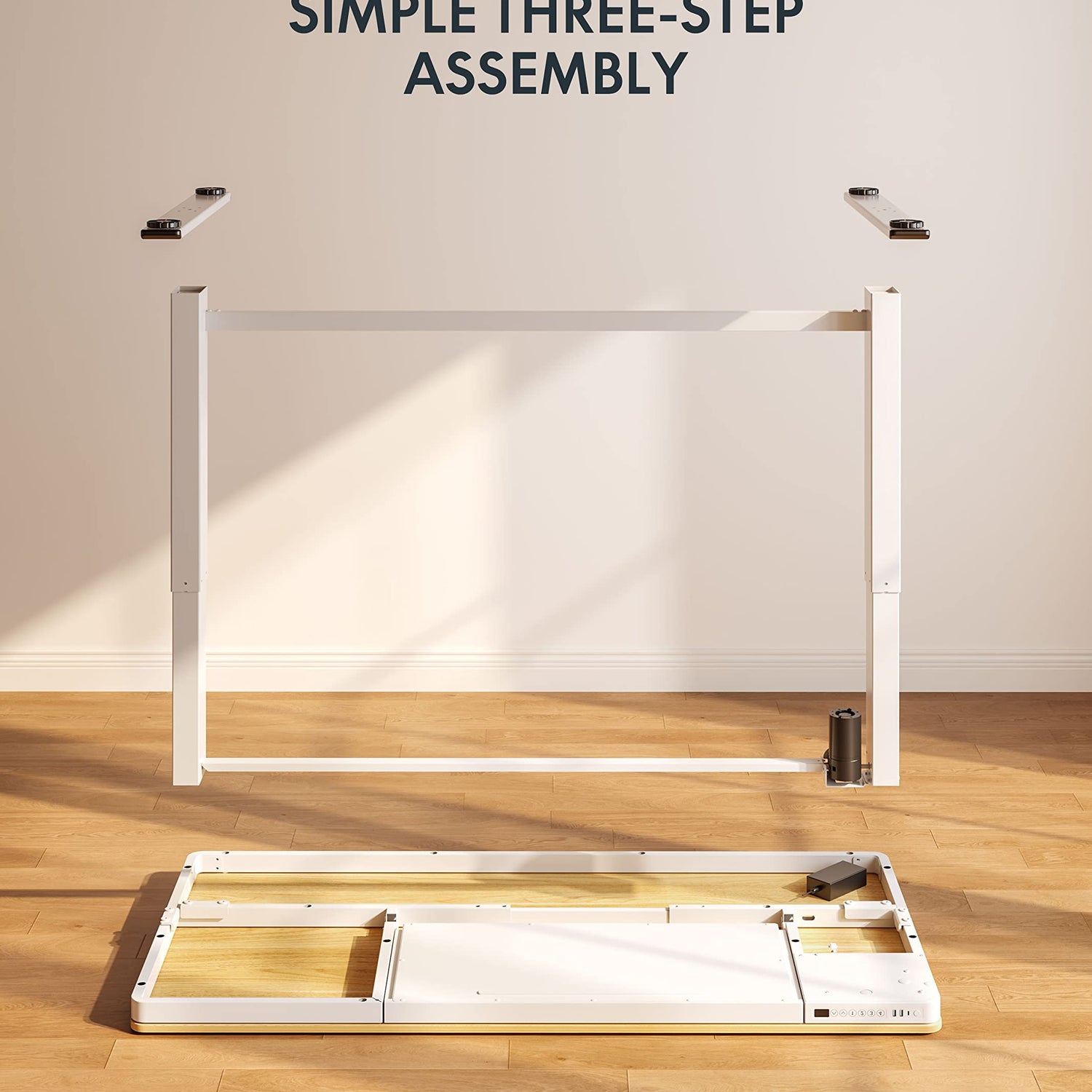 FLEXISPOT 55" Electric Standing Desk with Drawers, Quick Assembly Home Office Sit Stand Desk with Storage, USB Charging, Computer Desk for Home FLEXISPOT