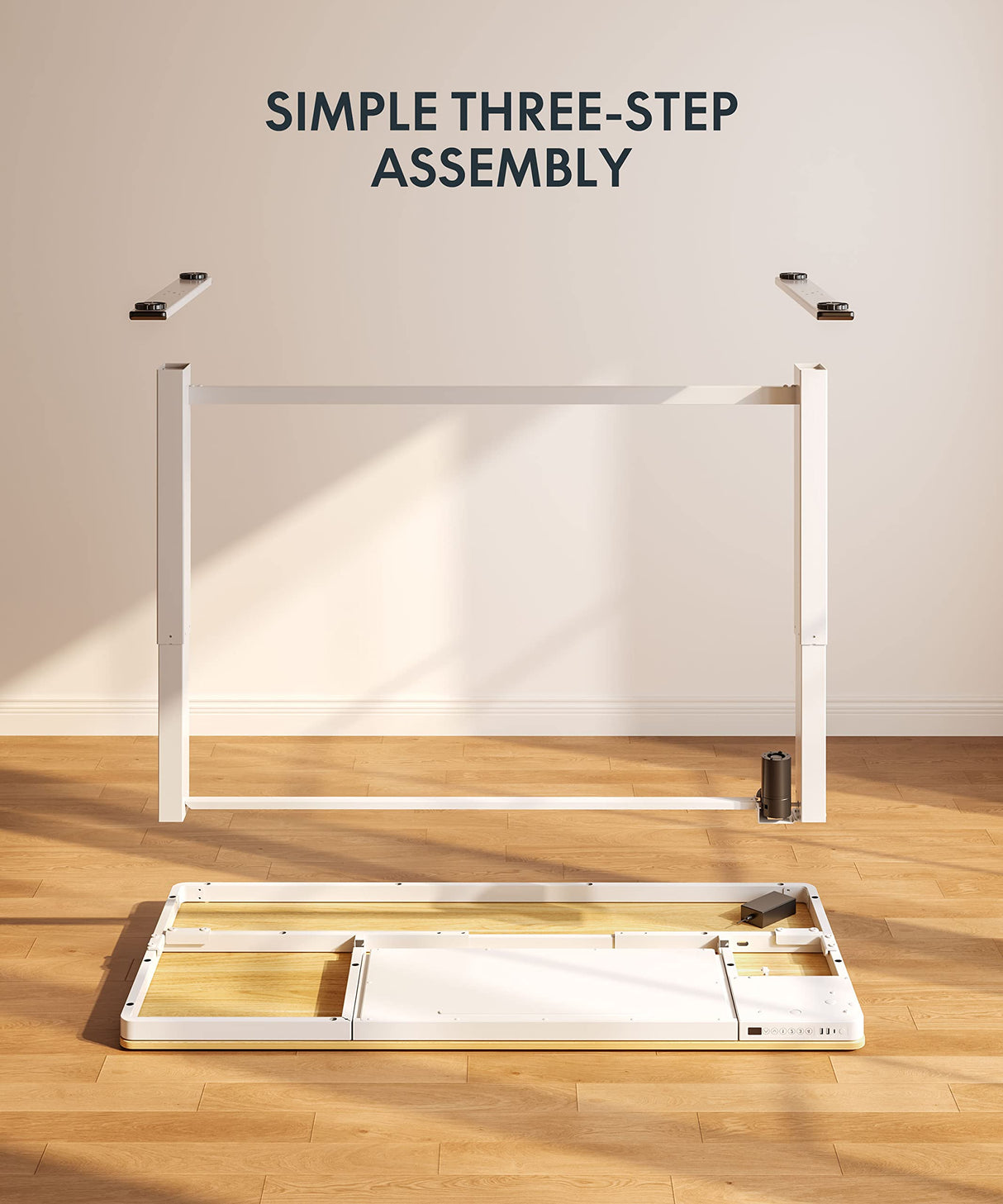 FLEXISPOT 55" Electric Standing Desk with Drawers, Quick Assembly Home Office Sit Stand Desk with Storage, USB Charging, Computer Desk for Home FLEXISPOT