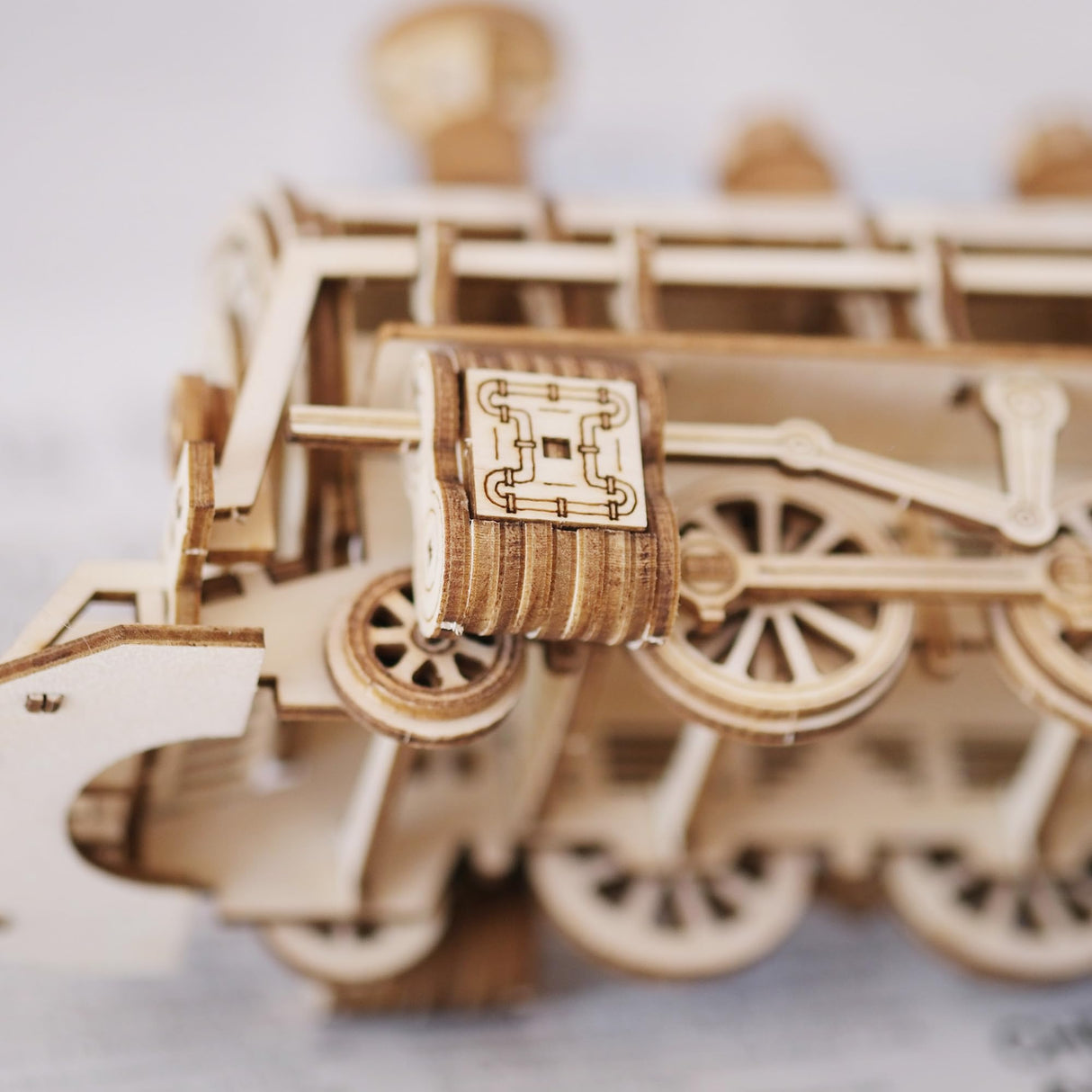 Suerte 3D Puzzles for Adult Wooden Train Model Set DIY Assembly Mechanical Puzzles Wood Train Building Model Kit Gift for Men Teens Kids on Birthday Suerte