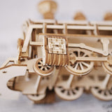 Suerte 3D Puzzles for Adult Wooden Train Model Set DIY Assembly Mechanical Puzzles Wood Train Building Model Kit Gift for Men Teens Kids on Birthday Suerte