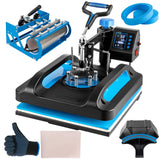 Topdeep Pro Heat Press 15x15 Inch, 5 in 1 Heat Press Machine with 30 OZ Tumbler Press, Swing Away T Shirt Pressing Machine, Combo Tumbler Heat Press Topdeep