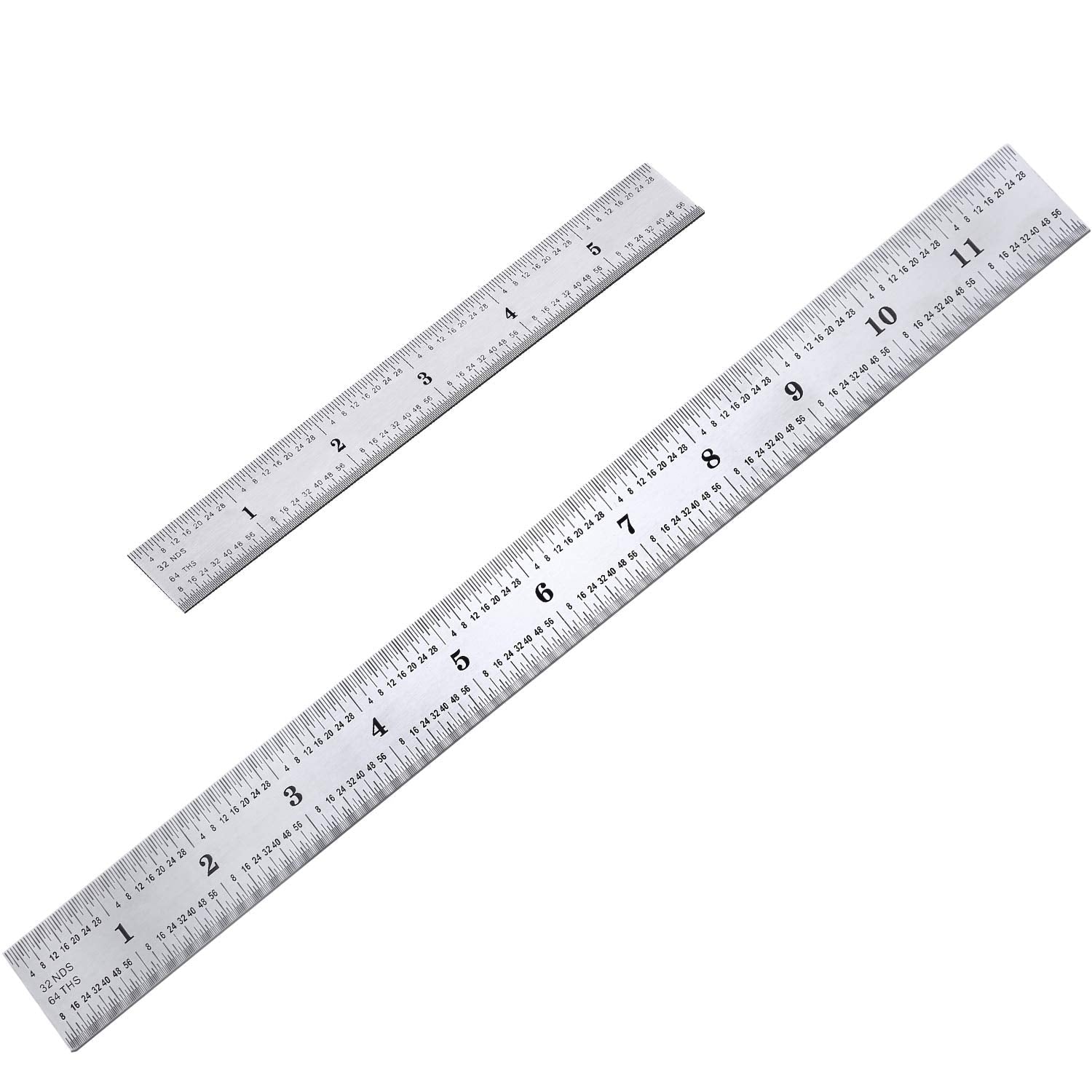2 Pack Stainless Steel Ruler Machinist Engineer Ruler, Metric Ruler ...
