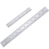 2 Pack Stainless Steel Ruler Machinist Engineer Ruler, Metric Ruler with Markings 1/8, 1/16, 1/32, 1/64 Inch for Engineering, School, Office, EBOOT