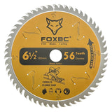 FOXBC 6-1/2" 56T Carbide-Tipped Track Saw Blade for Makita B-07353 Plunge Circular Saw, Wen CT1065, Replacement for Makita B-57342, Wen BL655 Saw FOXBC