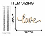 Love Sign Unfinished Wood Cutout Home Decor DIY 18" / 1/4" 24 Hour Crafts