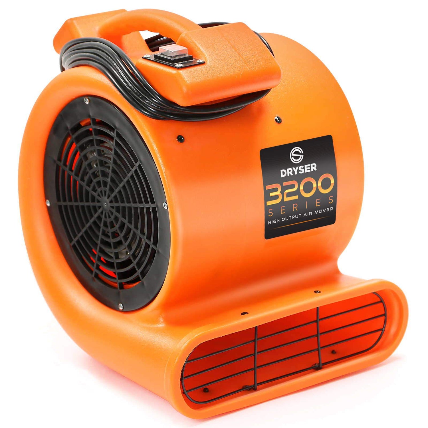 Dryser Air Mover Carpet Dryer 2 Speed 1/2 HP Industrial Floor Fan - Orange Carpet Drying Fan Floor Blower Dryser