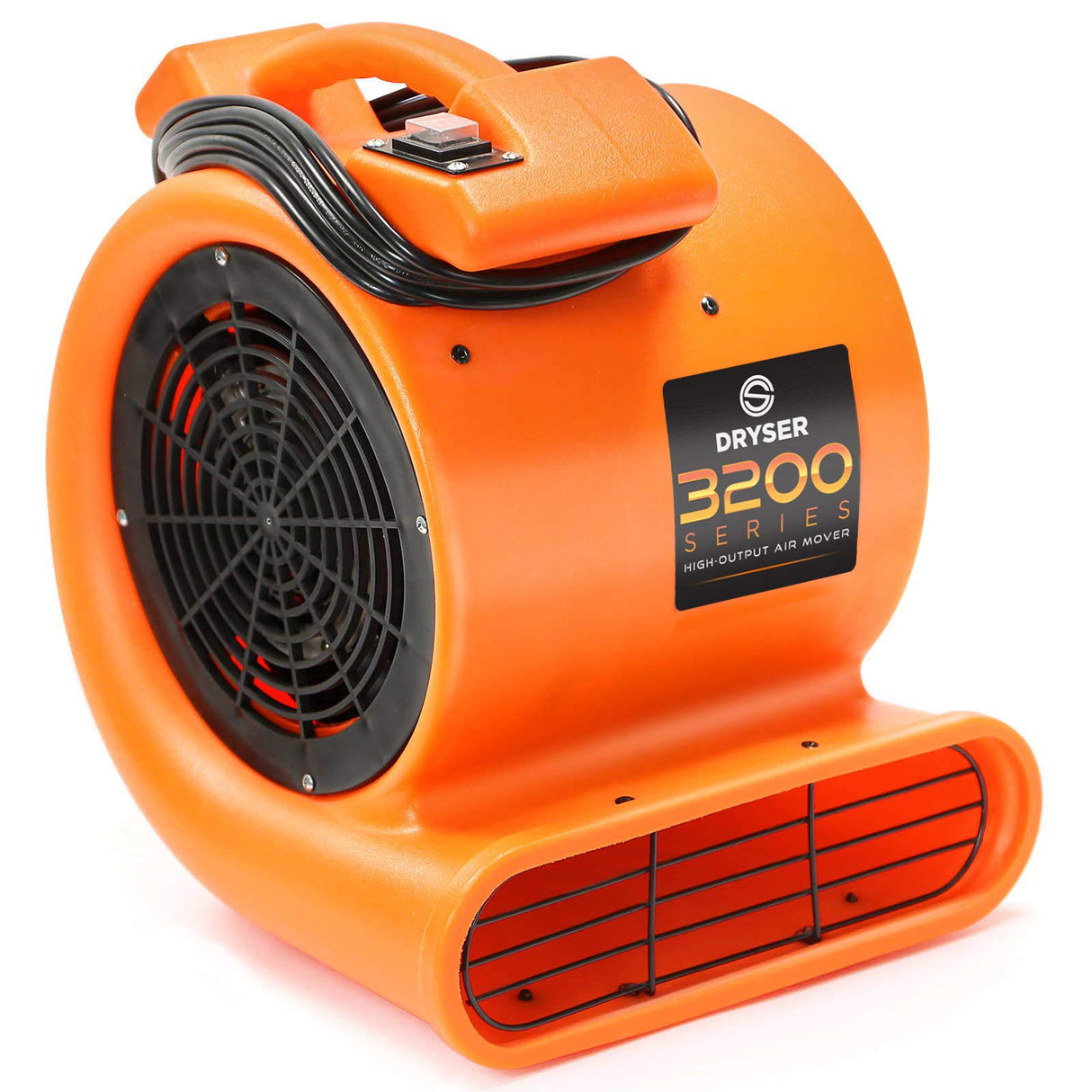 Dryser Air Mover Carpet Dryer 2 Speed 1/2 HP Industrial Floor Fan - Orange Carpet Drying Fan Floor Blower Dryser