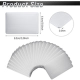 Tandefio 50 Pcs 304 Stainless Steel Metal Business Cards Sublimation Blank Steel Card Laser Engraving Stainless Cards for House Office Customer DIY Tandefio