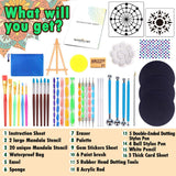 Insnug Mandala Dotting Tools Painting Kit - Rock Dot Paint Stencils Tool Set Art Craft Supplies Kits Tray Brush Zipper Pen for Nail Stone Mandala Insnug