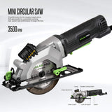 GALAX PRO 4Amp 3500RPM Circular Saw with Laser Guide, Max. Cutting Depth1-11/16"(90°), 1-1/8"(45°）Compact Saw with 4-1/2" 24T TCT Blade, Vacuum GALAX PRO