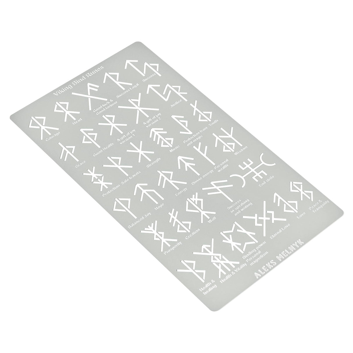 Aleks Melnyk No.412 Metal Stencil, Viking Bind Runes Generator, Bindrune, Ancient Alphabet, Sigil Magic Alphabet Stencil 1 PC, Letter Template for Aleks Melnyk