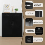 TaskStorz Metal Garage Storage Cabinets，Metal File Cabinet with 2 Locking Drawers, Lockable Storage Cabinets for Office, Home, Garage, Warehouse TaskStorz