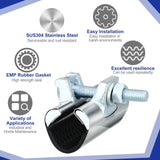 Tandefio 2 Pcs IPS Pipe Repair Clamp 304 Stainless Steel Pipe Clamp Patching and Repairing Leaky Pipes 3 Inch Length Suitable for Copper Pipes Tandefio