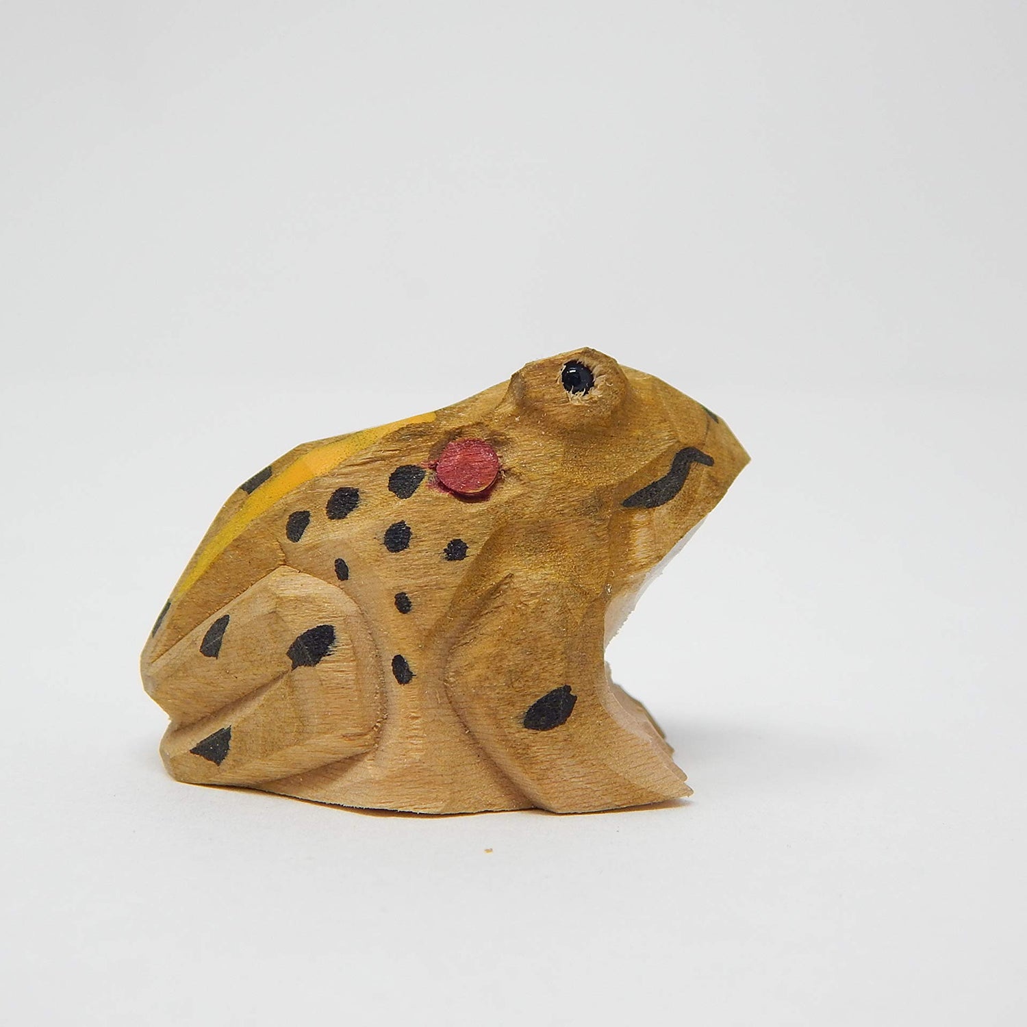 Selsela Toad Figurine Statue Decoration Small Animal Frog Art Sculpture Wood Carving Miniature Selsela