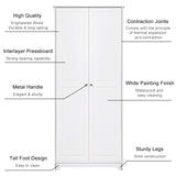 VINGLI Tall Pantry Storage Cabinet, 72'' Kitchen Pantry Cabinet, Freestanding Room Storage, Cupboard, 2 Door Pantry for Laundry Room, Kitchen, VINGLI