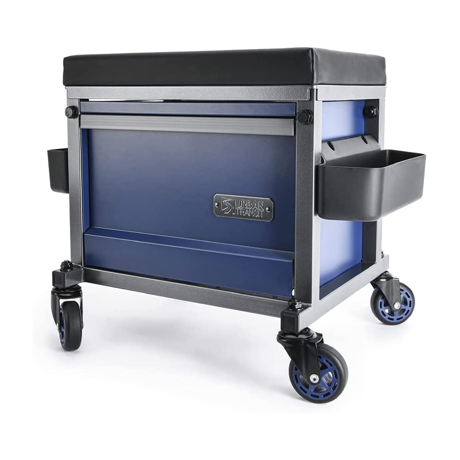 URBANTRANSIT Sidekick Heavy Duty Shop Stool - 500 Lb Capacity Rolling Stool for the Garage and Workshop with Toolbox Storage and 360 Degree Swivel URBANTRANSIT