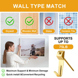 KURUI 303Pcs Picture Hanging Kit, Picture Hangers Assorted Kit With Heavy Duty Wall Hooks, Sawtooth, Picture Wire, D Rings, Hardware Nails, Eye Hooks KURUI