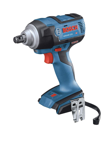 BOSCH GDS18V-221N 18V EC Brushless 1/2 in. Impact Wrench with Friction Ring and Thru-Hole (Bare Tool) - WoodArtSupply