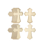 12 Inch 12 Pieces Wood Cross Antique Shaped Unfinished Wooden Cross Layered and Framed Cross for Hobby Crafts Cregugua