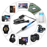 9-in-1 Soldering Kits, [Upgraded] 60W Adjustable Temperature Welding Tool with ON-Off Switch, 5pcs Soldering Iron Tips, Solder Wire, Y Type Soldering SREMTCH