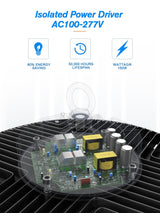 ELEKICO UFO Led High Bay Light Shop Lights 150W 21000Lm 5000K Daylight with Plug, UFO High Bay Lights for Garage Warehouse Workshop Factory Barn ELEKICO