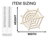 Unfinished Wood Spider Web Shape - Insect - Animal - Wildlife - Craft - up to 24" DIY 8" / 1/8" 24 Hour Crafts