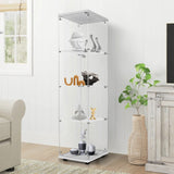 LFT HUIMEI2Y 4-Shelf Tempered Glass Display Cabinet with Lock - Quick Install Design LFT HUIMEI2Y