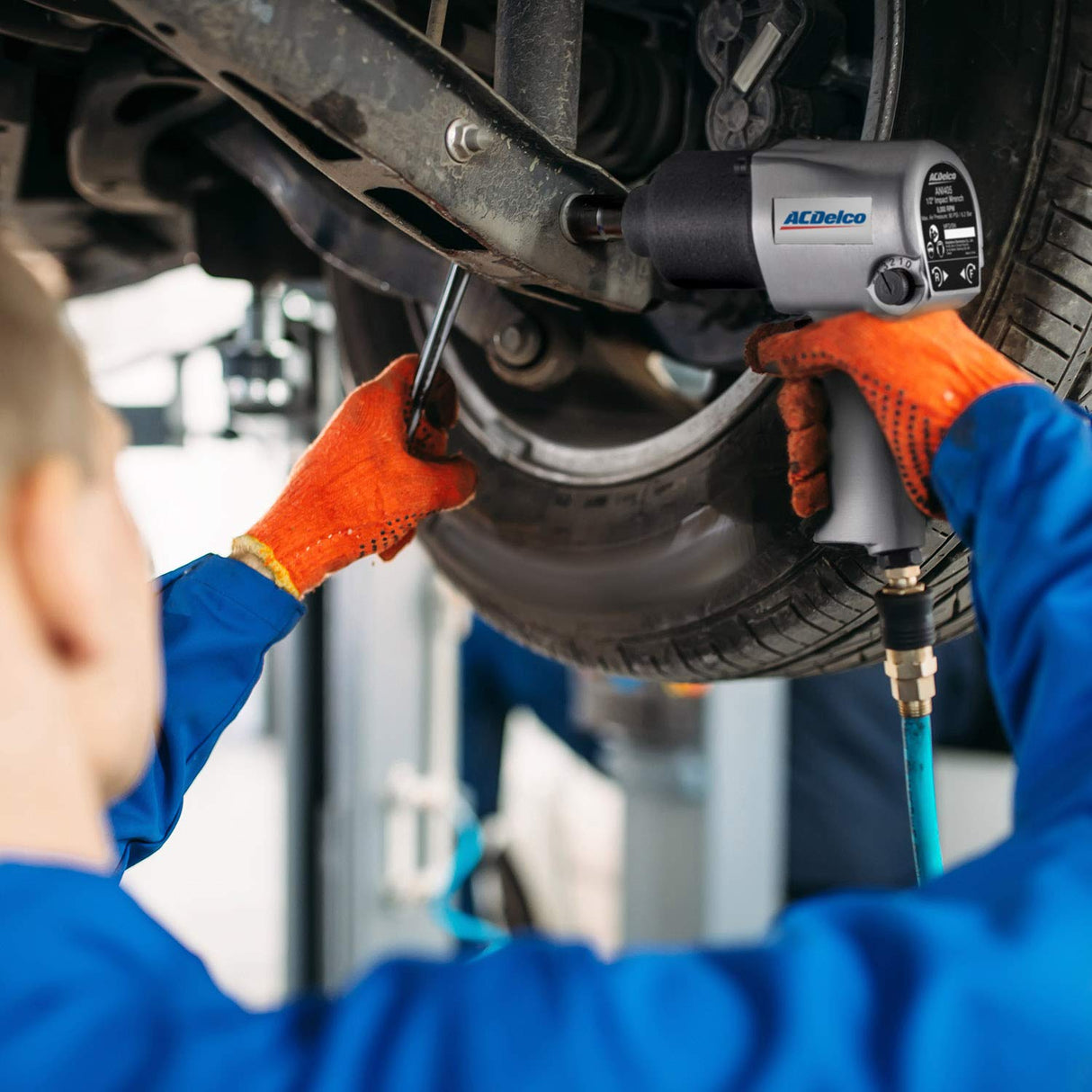 ACDelco ANI405A Heavy Duty Twin Hammer ½” 500 ft-lbs. 5-Speed Pneumatic Impact Wrench Tool Kit ACDelco