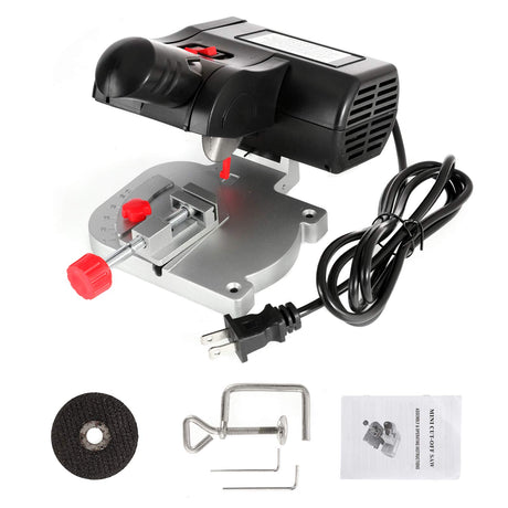 BEAMNOVA Mini Miter Saw Electric Power Table Saw Benchtop Cut-Off Chop Saw Max 45 Degree Cutting for Crafts Miniatures Metal Wood Plastic Compound BEAMNOVA