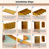 Lsjoaw Display Case 31.5x12.6x67.7in Flip Door Cabinet Display Shelf Curio Cabinet Modern Minimalist Bamboo Storage with Acrylic Cabinet Doorsealed Lsjoaw