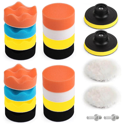 22 Pcs Polishing Pads Kit,3 Inch Sponge Buffing Pads,Buffer for Car Detailing, Polishing Wheel for Drill,Car Buffer Polisher Kit Drill Buffing Kit