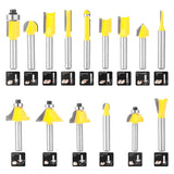 KOWOOD Router Bits Set of 15 Pieces 1/4 Inch Woodwork Tools for Beginners KOWOOD