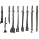 8MILELAKE Pneumatic Chisel Set 9pcs Air Hammer Punch Chipping Bits Tool 8MILELAKE