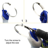 EesTeck 4" (Diameter) Adjustable 304 Stainless Steel Duct Clamps Pipe Clamp Air Ducting Clamp worm drive hose clamps (4Pcs) EesTeck