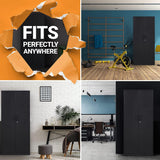 Fesbos Metal Storage Cabinet-71” Tall Steel File Cabinets with Lockable Doors and Adjustable Shelves-Black Steel Storage Cabinet for Home, School, Fesbos