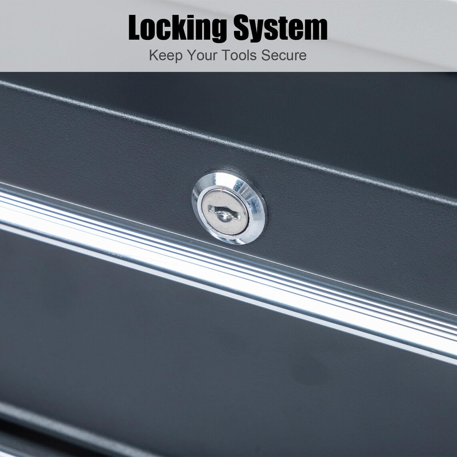 Winado 4-Drawer Tool Chest with Wheels & Lock & Key, Heavy Duty Cart Rolling Tool Box on Wheels, Metal Storage Cabinet, Rolling Tool Cart with Winado