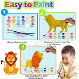 Yileqi Safari Animal Painting Kit for Kids Crafts and Arts Set, Jumbo Jungle Animal Toy Art and Crafts for Boys Girls Age 4 5 6 7 8 Years Old, DIY Yileqi