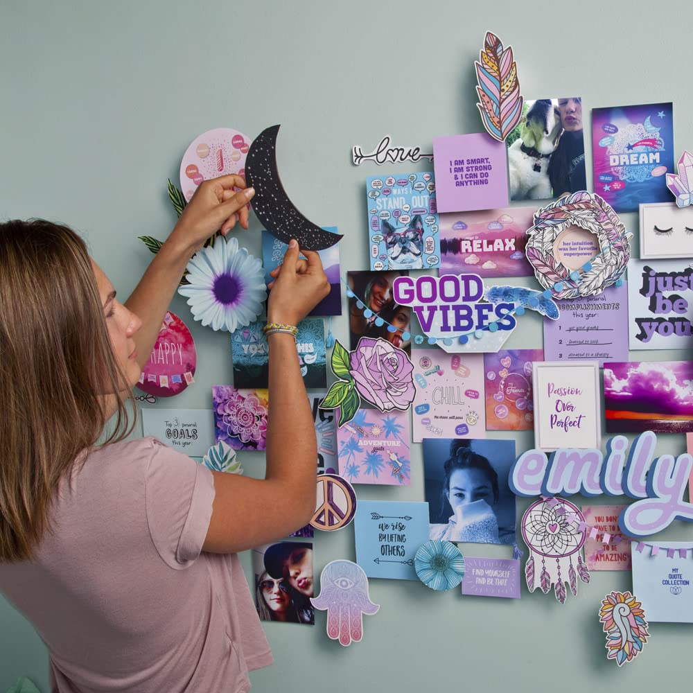 Craft-tastic DIY Wall Collage – Craft Kit – Personalize Your Space with Inspiring Quotes, Pre-cut Designs & Pictures Craft-tastic
