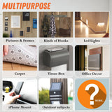 Extra Large Double Sided Tape Heavy Duty Removable 1.18 Inch x 160 Inch, Clear & Tough Nano Tape, Multipurpose Mounting Tape Picture Hanging Strips Wotec