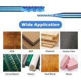 SainSmart Genmitsu 10Pcs Nano Blue Coat End Mill CNC Router Bits, 0.8-3mm, 1/8" Shank SainSmart