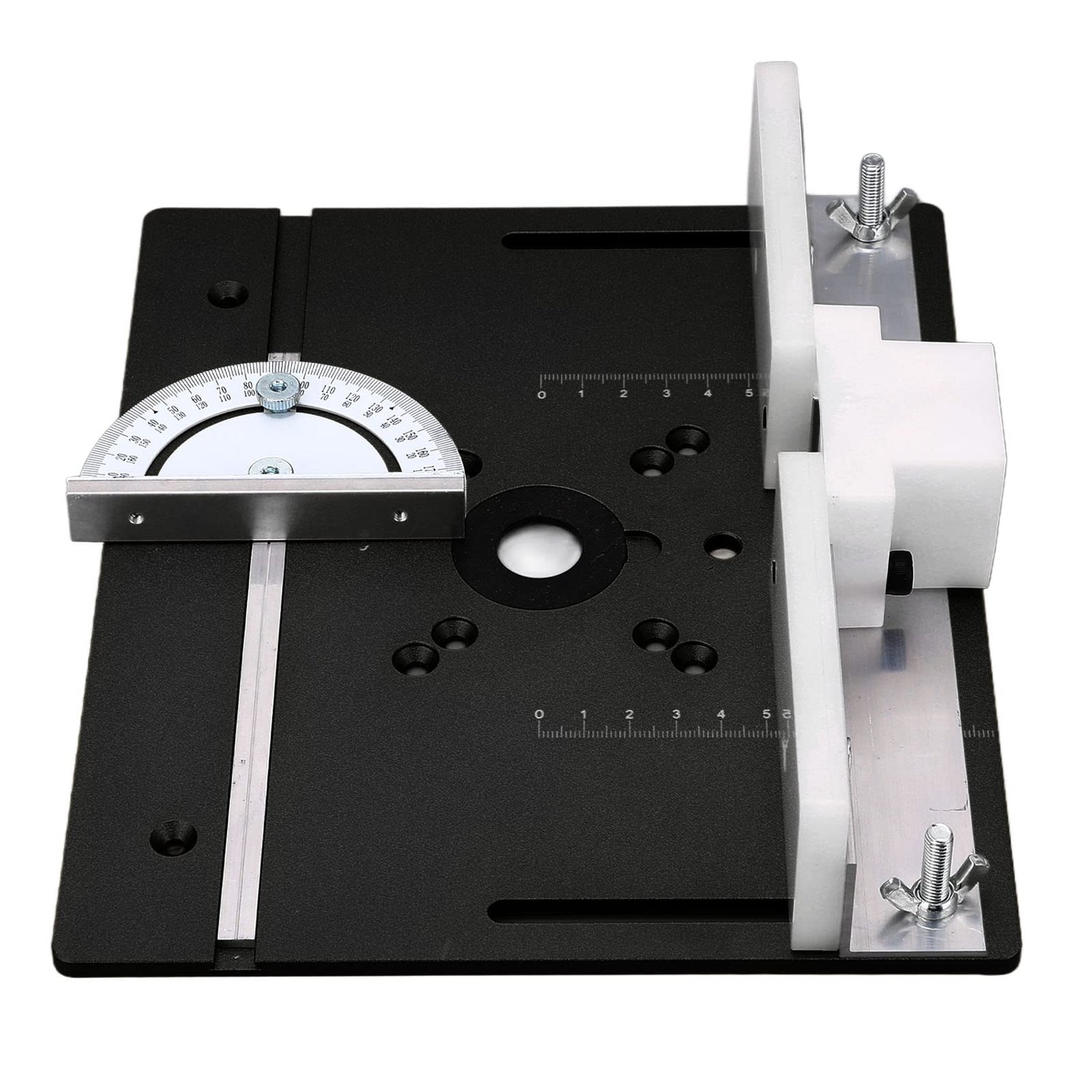 Metal Router Lift System Kit Woodworking Insert Base Plate for Router Table Saw Aluminum Alloy Router Lift Full Installation Set Router Table Lift Walfront