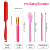 12 Pieces Resin Brush Silicone Stir Sticks Kit, Silicone Epoxy Brush Silicone Stirring Tool Applicator Mixing Spoon Silicone Scraper DIY Crafts Tool Patelai