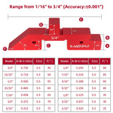 KAGYIFLY Setup Blocks Woodworking, 14pcs Aluminum Setup Blocks Height Gauge Set for Router Table Saw and Angle Measure Set up (Each Setup Bars has KAGYIFLY