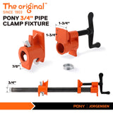 PONY 2-Pack 50 Wood Gluing Pipe Clamp Fixture for 3/4 Inch Black Pipe PONY