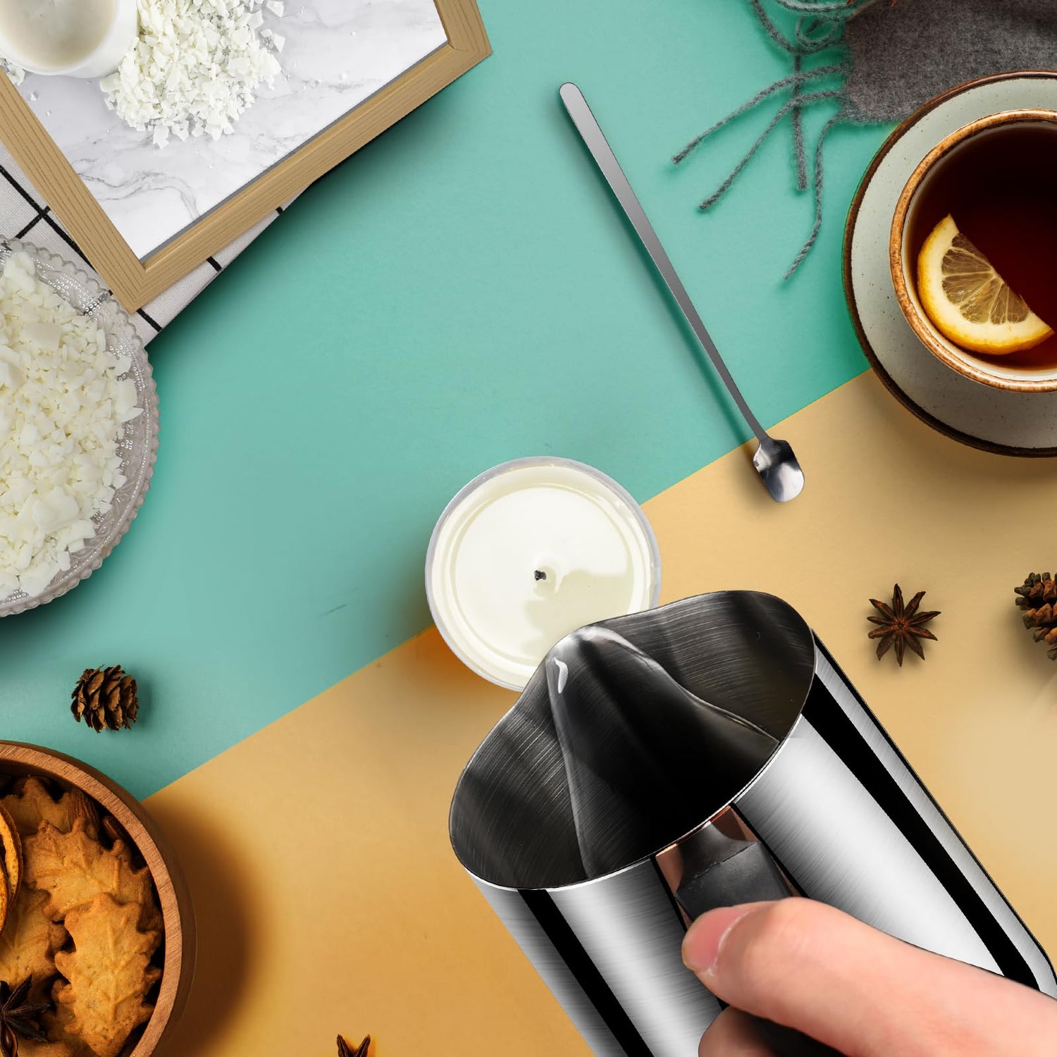 Soy Wax Candle Making Kit Supplies With Wax Melter, Natural Candle Wax For Candle Making, DIY Art&Crafts Kit for Adults,Beginner, Including 5lbs Soy Haccah