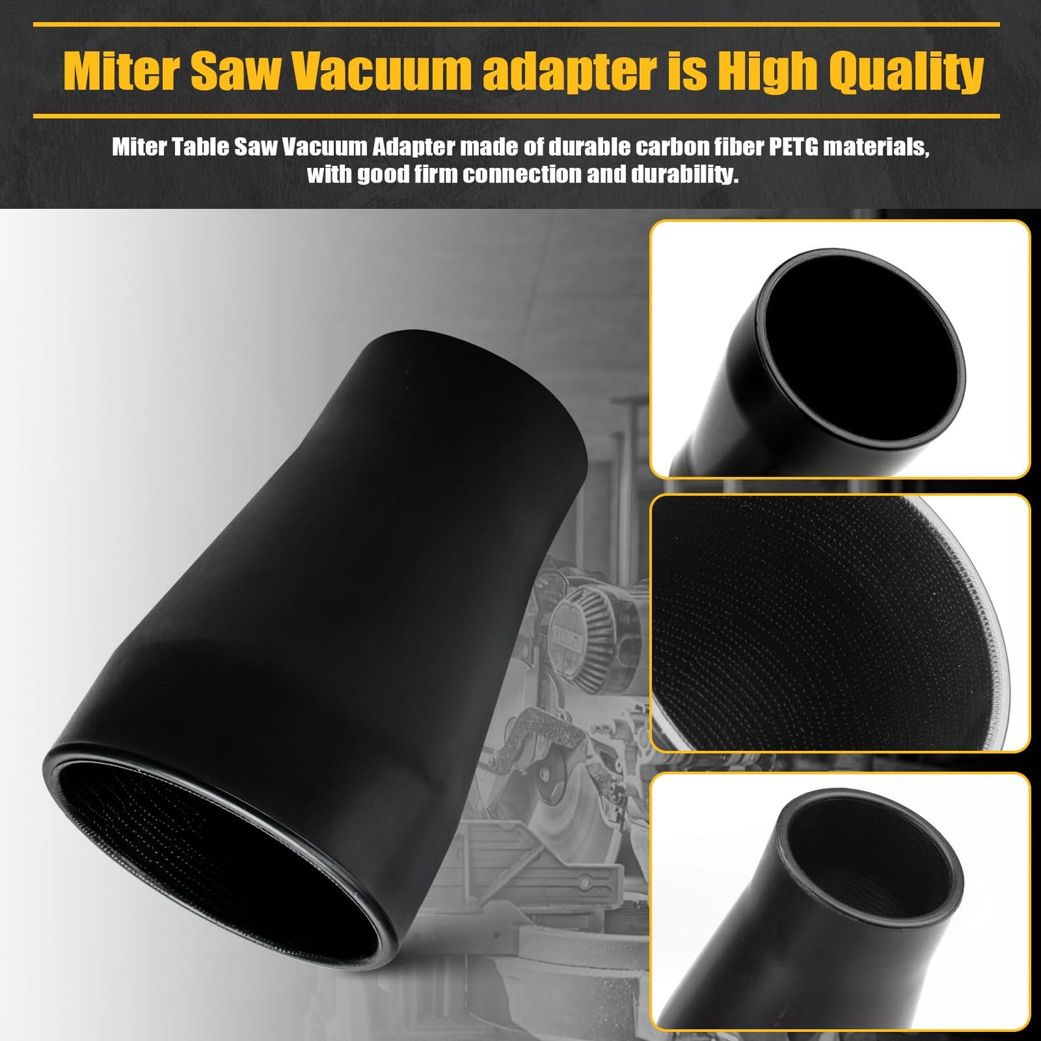 Table Saw Vacuum Adapter Replacement For Dewalt DWE7491RS Dust Collection Shop Vac Attachment Construction - Suitable for connecting 2 1/2 "table saw Adabuing