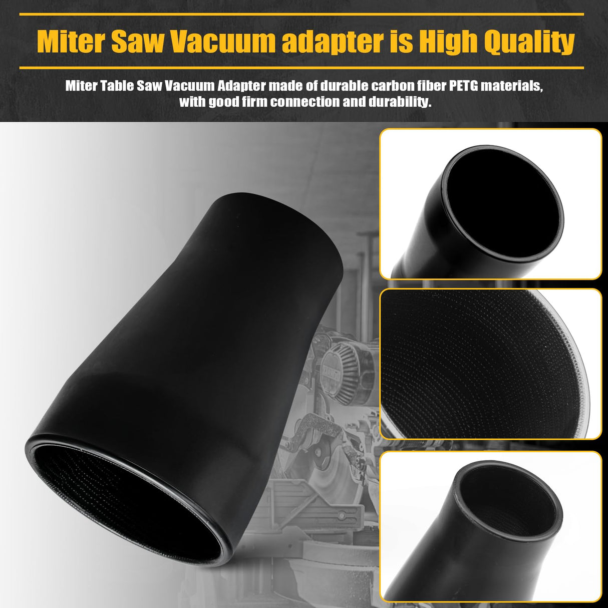 Table Saw Vacuum Adapter Replacement For Dewalt DWE7491RS Dust Collection Shop Vac Attachment Construction - Suitable for connecting 2 1/2 "table saw Adabuing