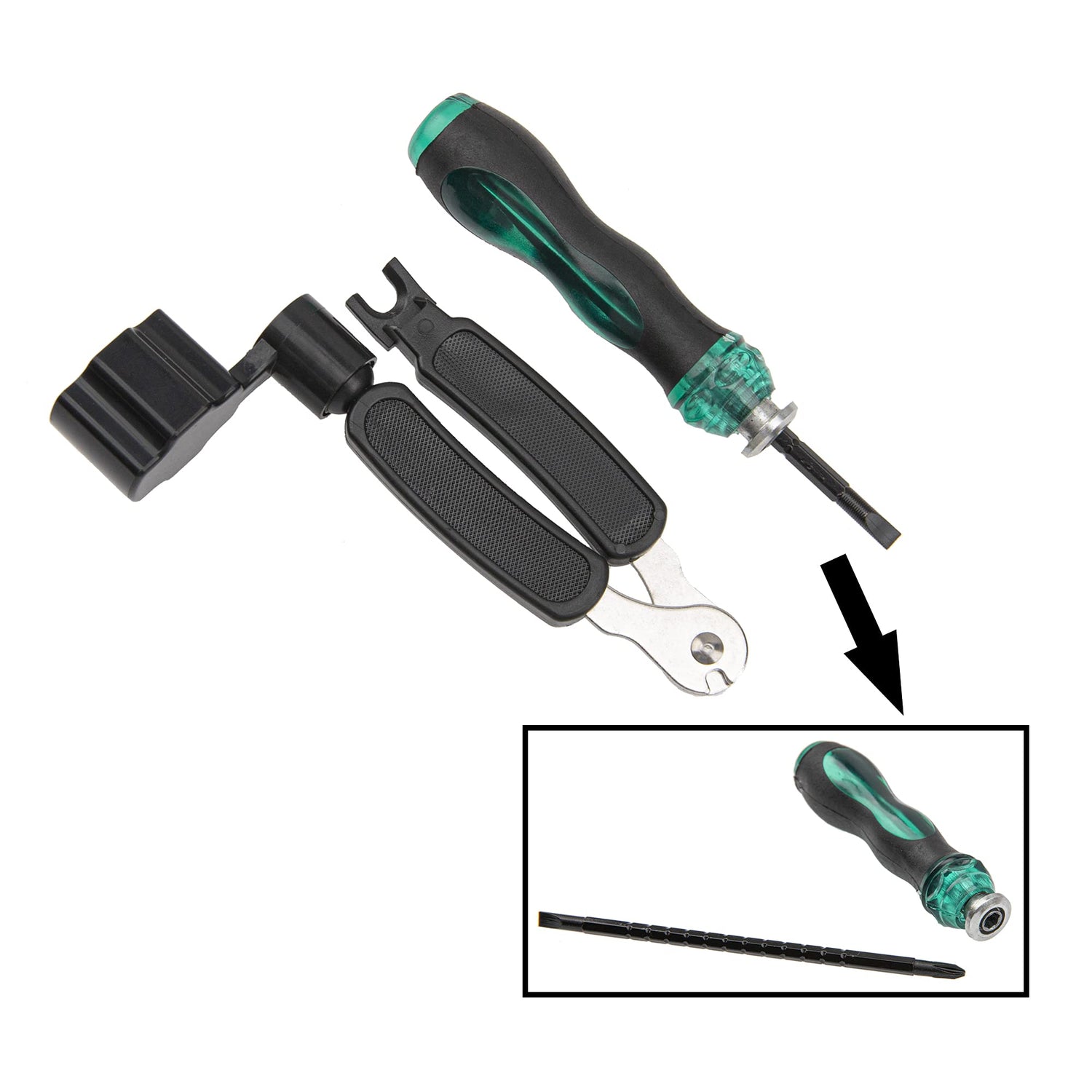 25Pcs Yootones Guitar Repairing Maintenance Tool with Kit String Action Ruler Gauge Measuring Tool Hex Wrench Set Files Fingerboard Guard Understring Yootones