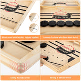 Kongwal Large Sling Puck Game, Foosball Winner Board Game, Wooden Hockey Table Game, Fast Paced Slingshot Game Board, Rapid Sling Table Battle Speed kongwal